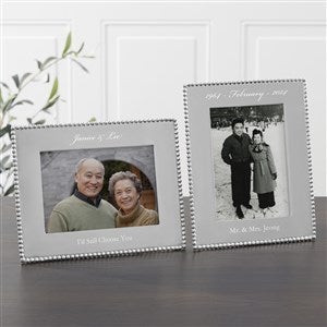 Mariposa® String of Pearls Personalized Anniversary Photo Frame-5x7 - 14789