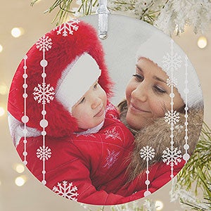 Snowflake Personalized Photo Christmas Ornament  - 14828-1L