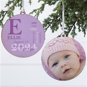 All About Baby Personalized Wood Photo Ornament - 14842-2W