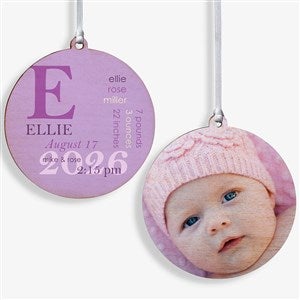 All About Baby Personalized Wood Photo Ornament - 14842-2W