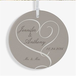 Our Engagement Photo Personalized Ornament-3.75 Matte - 1 Sided - 14843-1L