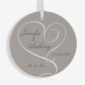Our Engagement Photo Personalized Ornament-3.75 Matte - 1 Sided - 14843-1L