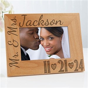 Personalized Wedding Photo Wood Frame - Our Wedding Date - 4x6 - 14856-S
