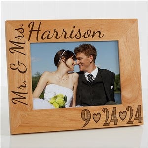 Our Wedding Date Personalized Photo Frame- 5 x 7 - 14856-M
