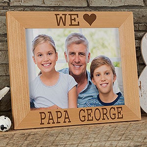 Personalized Wood 8x10 Picture Frame - We Love Him - 14857-L