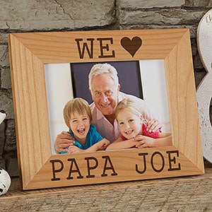 Personalized Wood 5x7 Picture Frame - We Love Him - 14857-M
