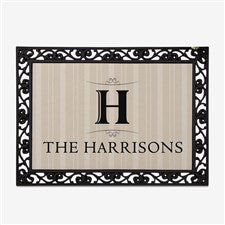 Elegant Monogram Personalized Doormat- 18x27 - 14870