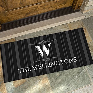 Elegant Monogram Personalized Oversized Doormat 24x48 - 14870-O