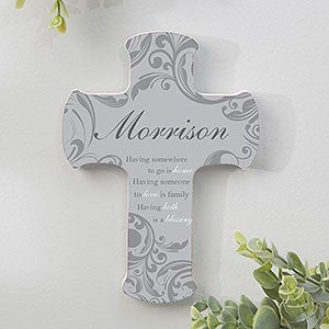 Family Blessings Personalized Cross - 5x7 - 14873-S