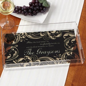 Family Blessings Personalized Acrylic Serving Tray - 14919