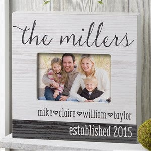 Family Love Personalized Rustic 4x6 Box Frame - Horizontal - 14922-BH