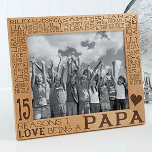 Personalized Wood Picture Frame For Him - Reasons Why - 8x10 - 14946-L