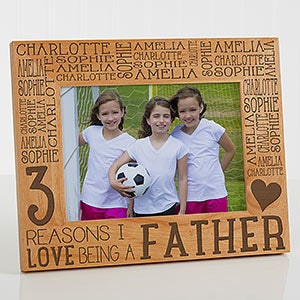 Custom Engraved Wood Photo Frame For Him - Reasons Why - 5x7 - 14946-M