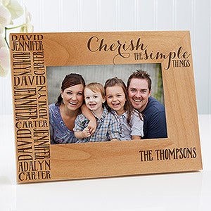 Personalized Family Photo Frame - Cherish The Simple Things - 4x6 - 14949-S