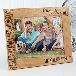 Personalized Family Photo Frame - Cherish The Simple Things - 8x10 - 14949-L