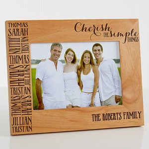Personalized Wood Family Photo Frame - 5x7 - 14949-M