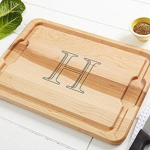 Chefs Monogram Personalized Maple Cutting Board - 18x24 - 14956-XXL