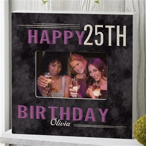 Vintage Birthday Personalized 4x6 Box Frame - Horizontal - 14963-BH