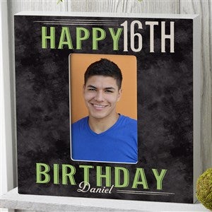 Vintage Birthday Personalized 4x6 Box Frame - Vertical - 14963-BV