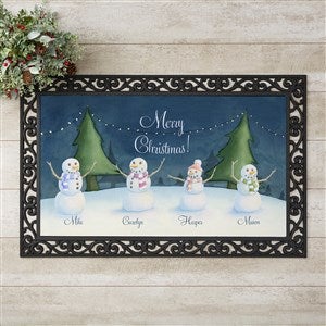 Our Snowman Family Personalized Doormat- 20x35 - 14990-M