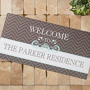 Personalized Chevron Doormat - Classic Chevron - Oversized - 14991-O