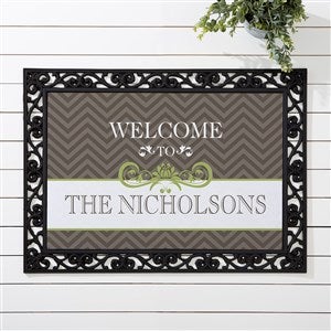 Classic Chevron Personalized Doormat- 18x27 - 14991-S