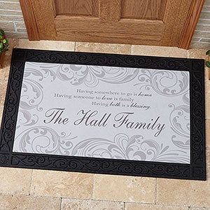 Family Blessings Personalized Doormat- 20x35 - 14994-M