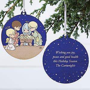 Precious Moments Nativity Personalized Ornament - Wood - 14996-W