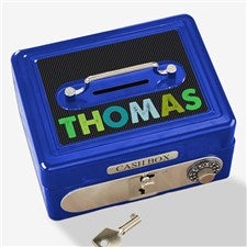 All Mine! Personalized Cash Box - Blue - 15008