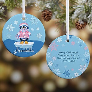Precious Moments Penguin Personalized Christmas Ornament - 15017