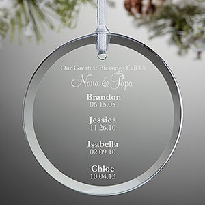 My Grandkids Personalized Glass Ornament - 15020