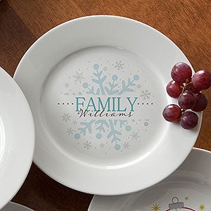Family Personalized Christmas Appetizer and Dessert Plate - 15031-F