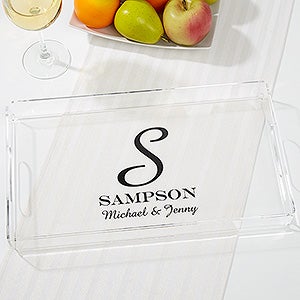 Family Monogram Personalized Acrylic Serving Tray - 15034