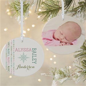 New Baby Personalized Photo Christmas Ornament - 15082-2L