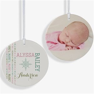 New Baby Personalized Photo Christmas Ornament - 15082-2L