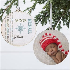 Darling Baby Personalized Wood Photo Ornament - 15082-2W