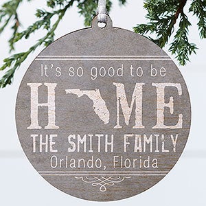 State of Love Personalized Wood Ornament - 15083-1W