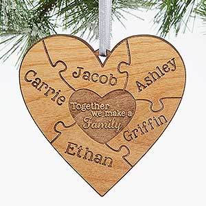 Together We Make A Family Natural Wood Ornament - 15089