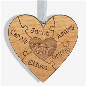 Together We Make A Family Natural Wood Ornament - 15089