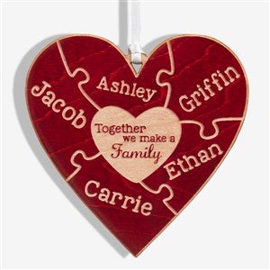 Together We Make A Family Red Wood Ornament - 15089-1R