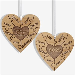Together We Make A Family 2 Sided Natural Wood Ornament - 15089-2