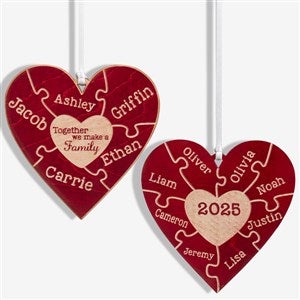 2 Sided- Together We Make A Family Personalized Ornament-Red Maple - 15089-2R