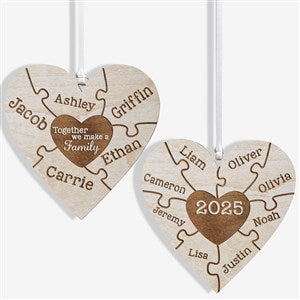 Together We Make A Family 2 Sided Whitewash Wood Ornament - 15089-2W