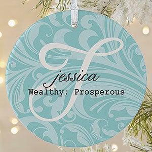 Name Meaning Personalized Christmas Ornament- 3.75 Matte - 1 Sided - 15146-1L