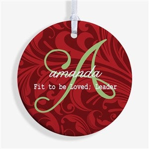 Name Meaning Personalized Christmas Ornament- 2.85 Glossy - 1 Sided - 15146-1