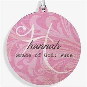 Name Meaning Personalized Christmas Ornament- 3.75 Wood - 1 Sided - 15146-1W