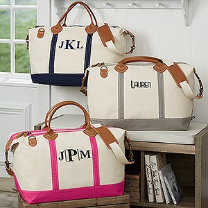 monogrammed canvas duffle bags