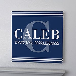 Personalized Canvas Print For Boys 20x20 Name Meaning - 15174-L
