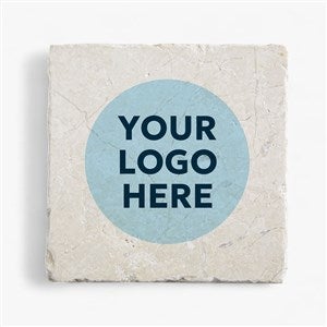Personalized Logo Tumbled Stone Coaster Set - 15203