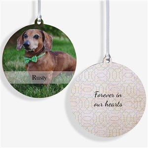 Pet Photo Memorial Photo Ornament - 2 Sided Wood - 15249-2W